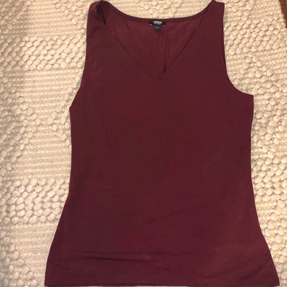 Cranberry v-neck camisole Express Body Contour